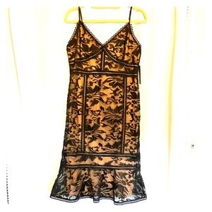 Lulu’s Lace Black/Nude Cocktail Dress Size L